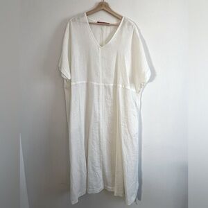 Marina Rinaldi Resort Linen Button sleeve dress